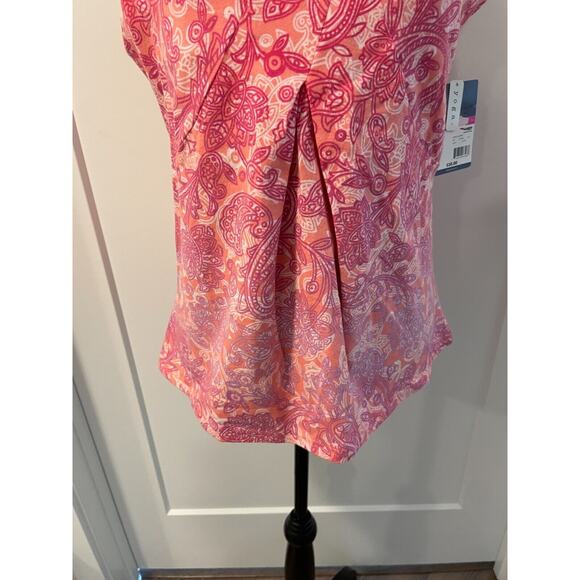 NordicTrack athletic racer back LARGE new build in bra floral yoga pink orange - Picture 5 of 14